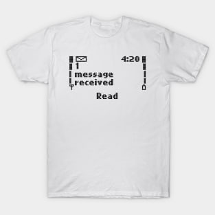 One Message Received (Black Pixels) T-Shirt